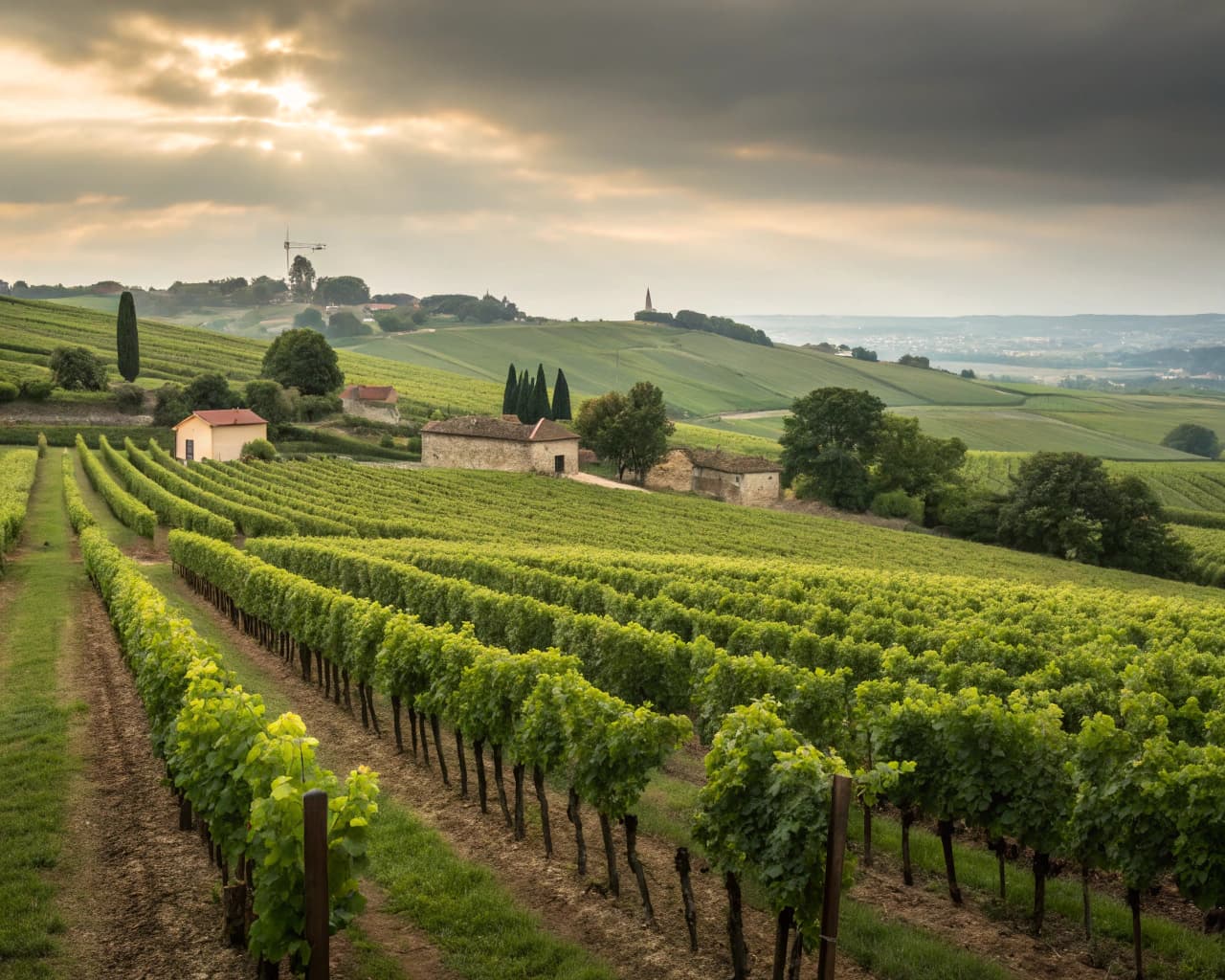 Bordeaux vineyard landscape