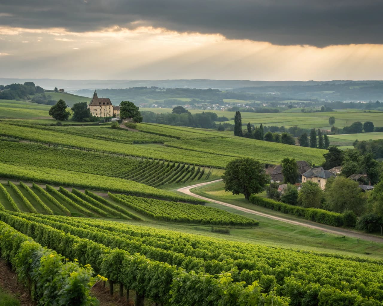 Bordeaux vineyard landscape