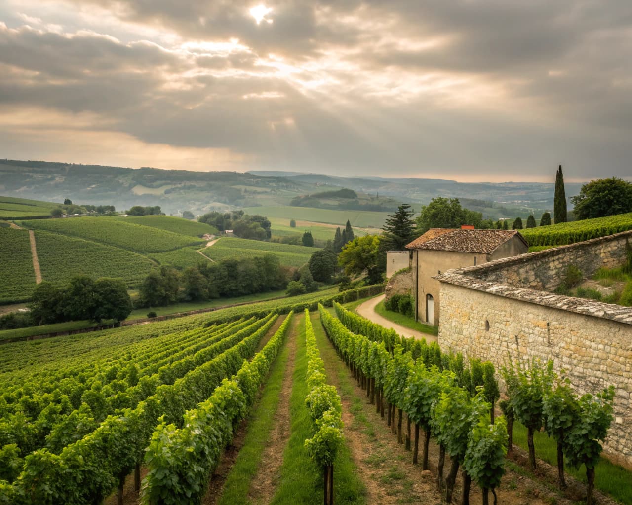 Bordeaux vineyard landscape