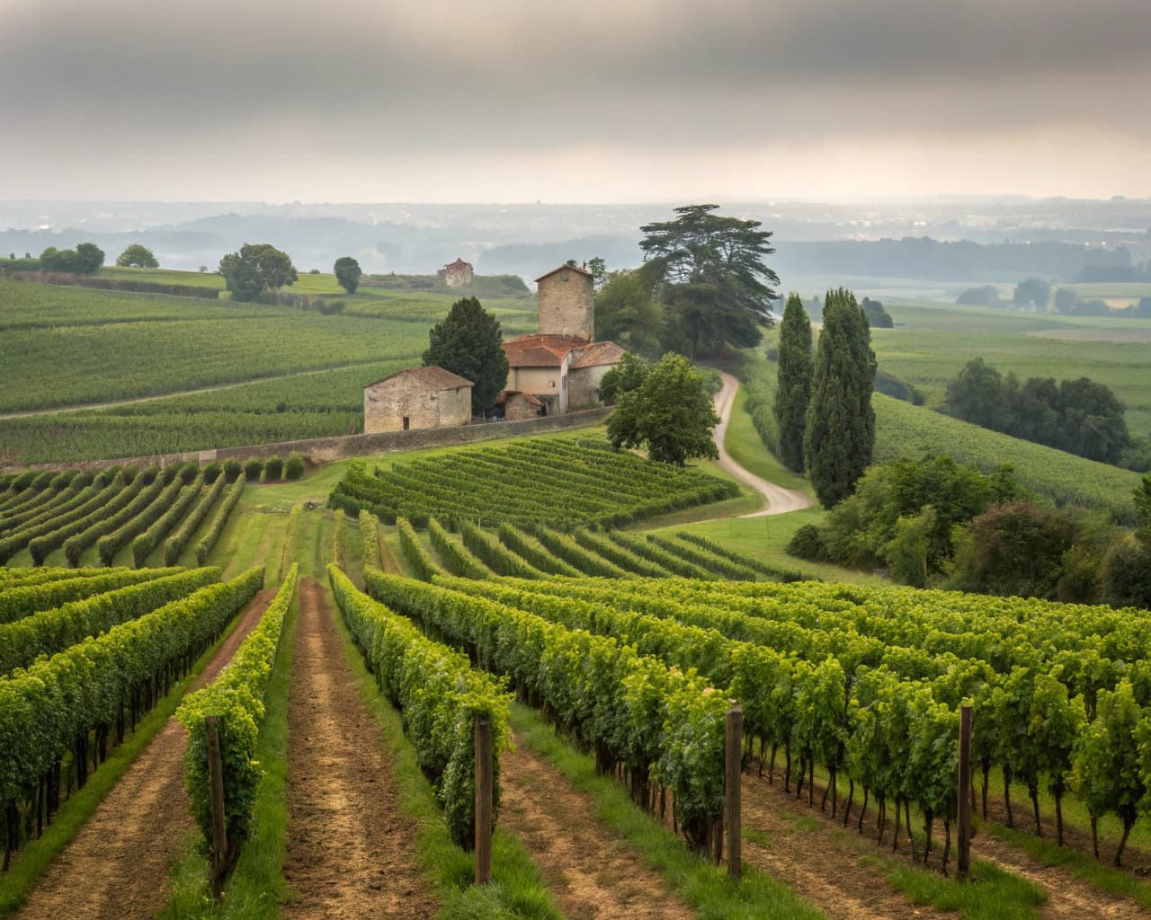 Bordeaux vineyard landscape