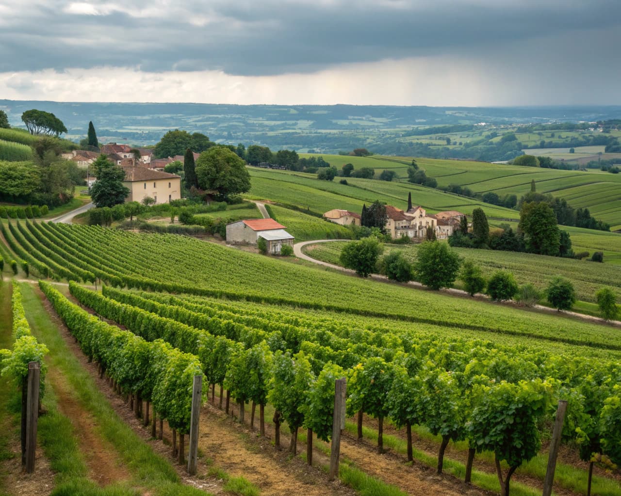 Bordeaux vineyard landscape