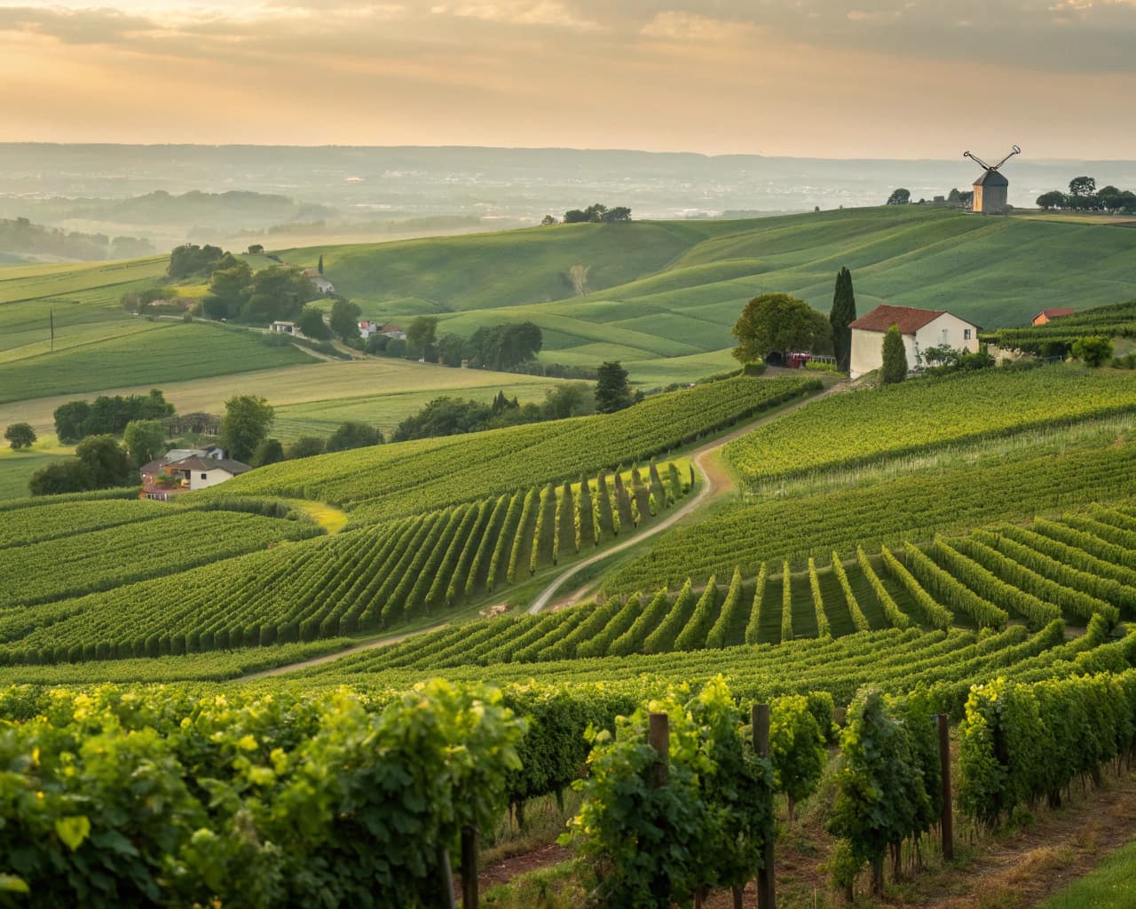 Bordeaux vineyard landscape