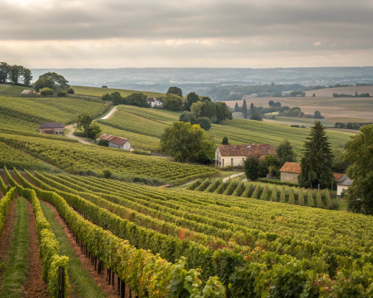 Bordeaux vineyard landscape