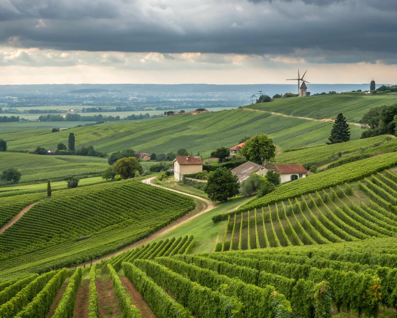 Bordeaux vineyard landscape