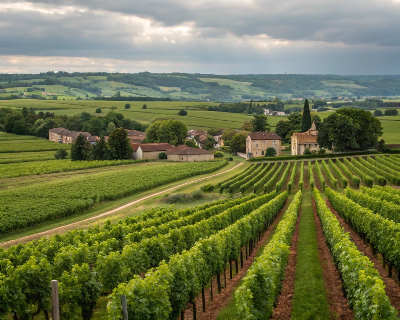 Bordeaux vineyard landscape