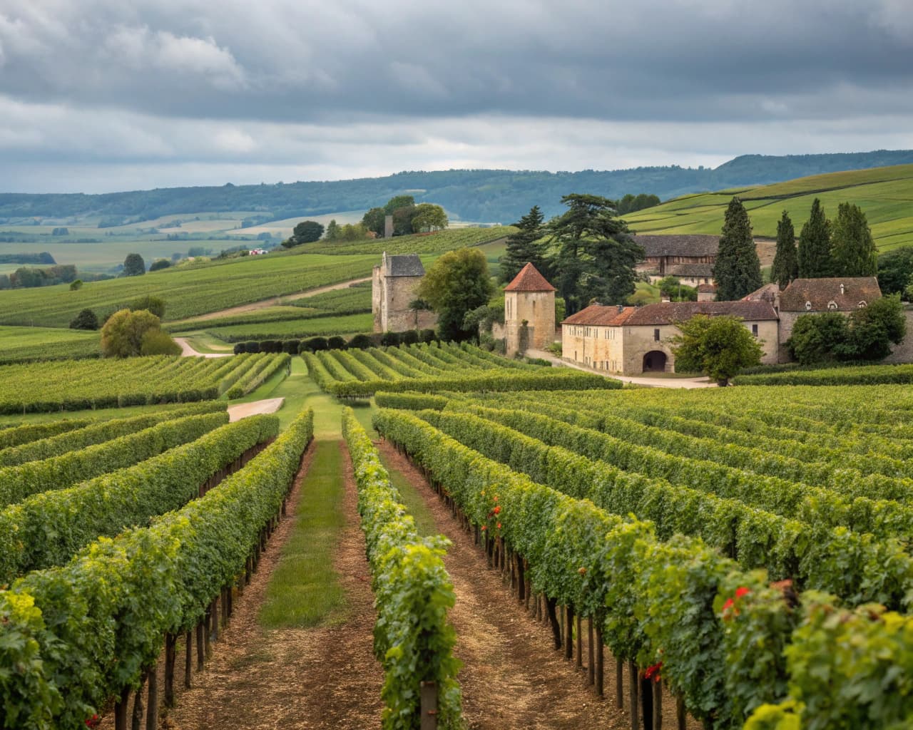 Bordeaux vineyard landscape