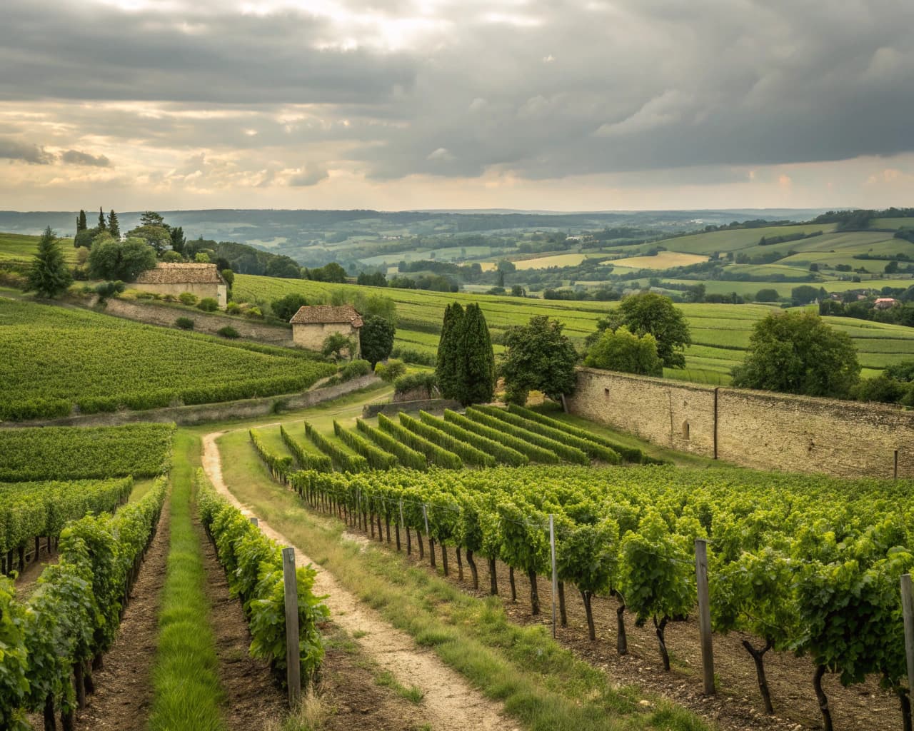 Bordeaux vineyard landscape