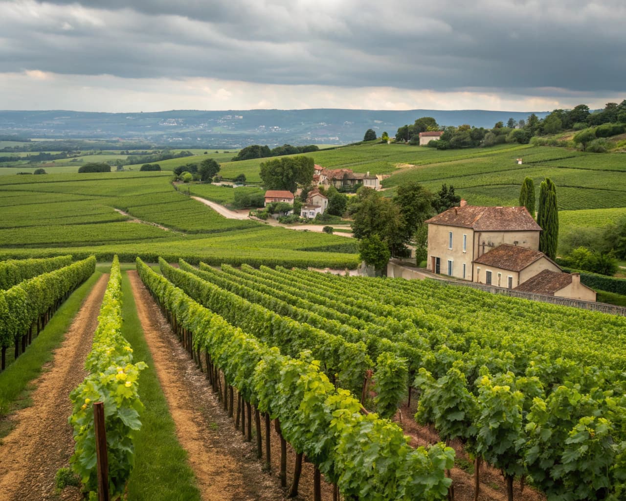 Bordeaux vineyard landscape