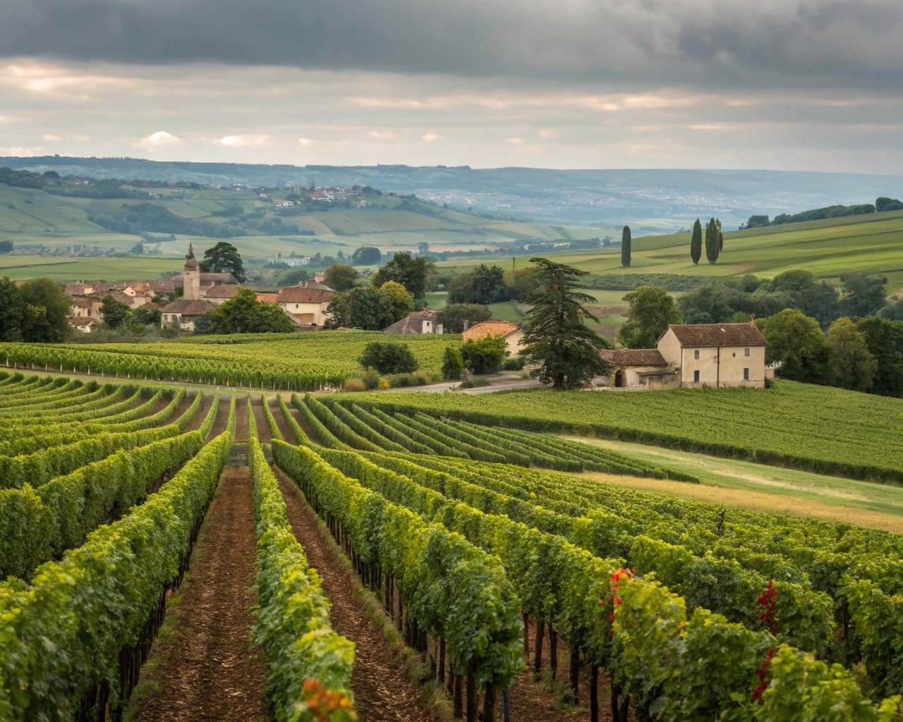 Bordeaux vineyard landscape