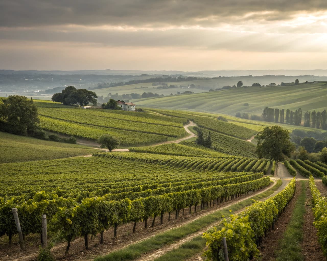 Bordeaux vineyard landscape