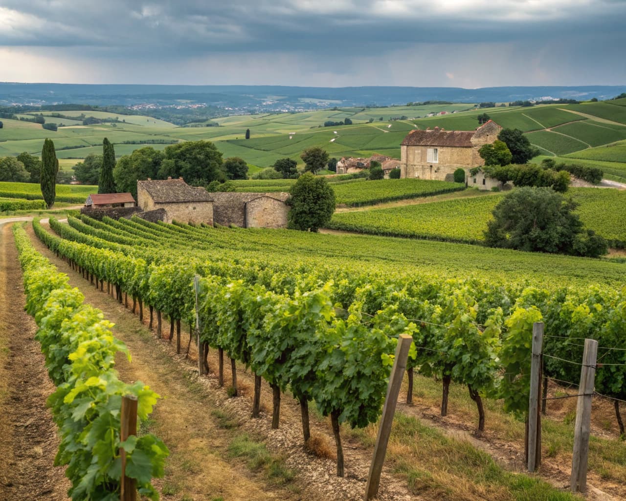 Bordeaux vineyard landscape