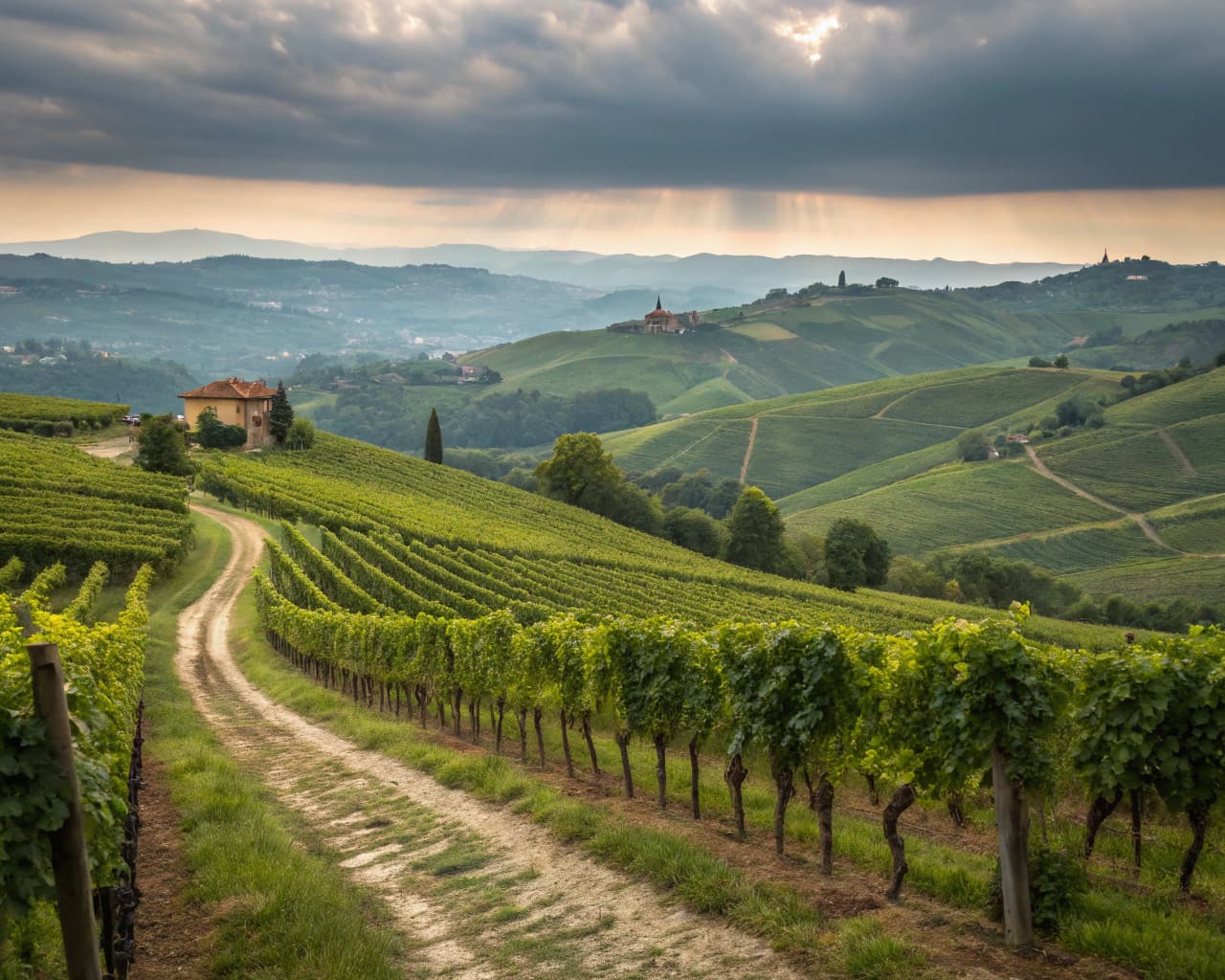 Piedmont vineyard landscape