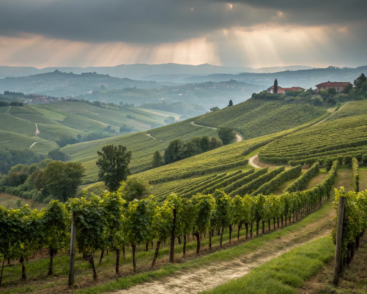 Piedmont vineyard landscape