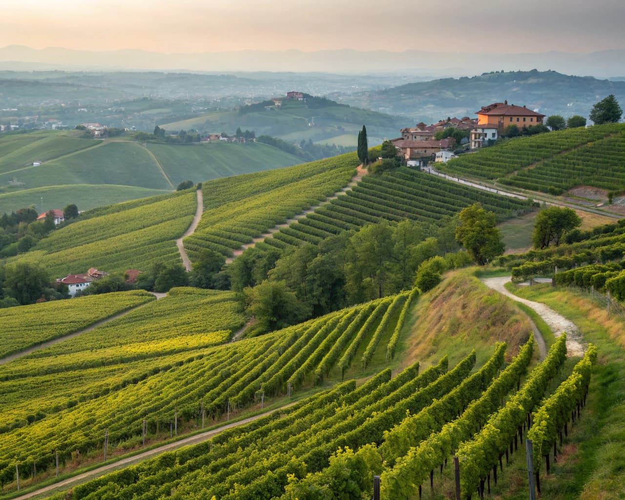 Piedmont vineyard landscape