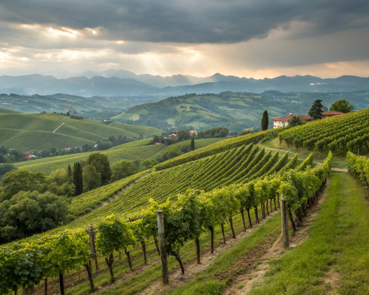 Piedmont vineyard landscape