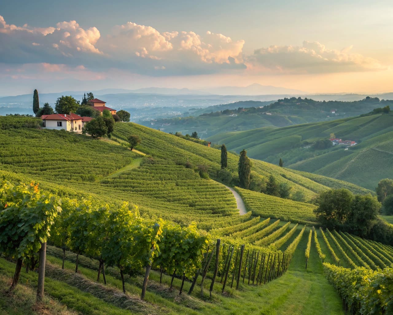 Piedmont vineyard landscape