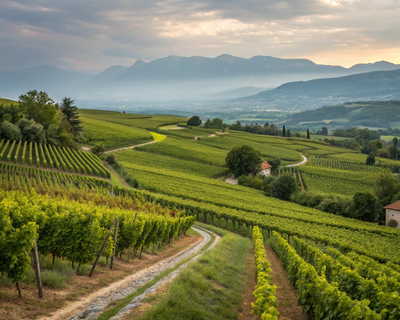 Rhône vineyard landscape