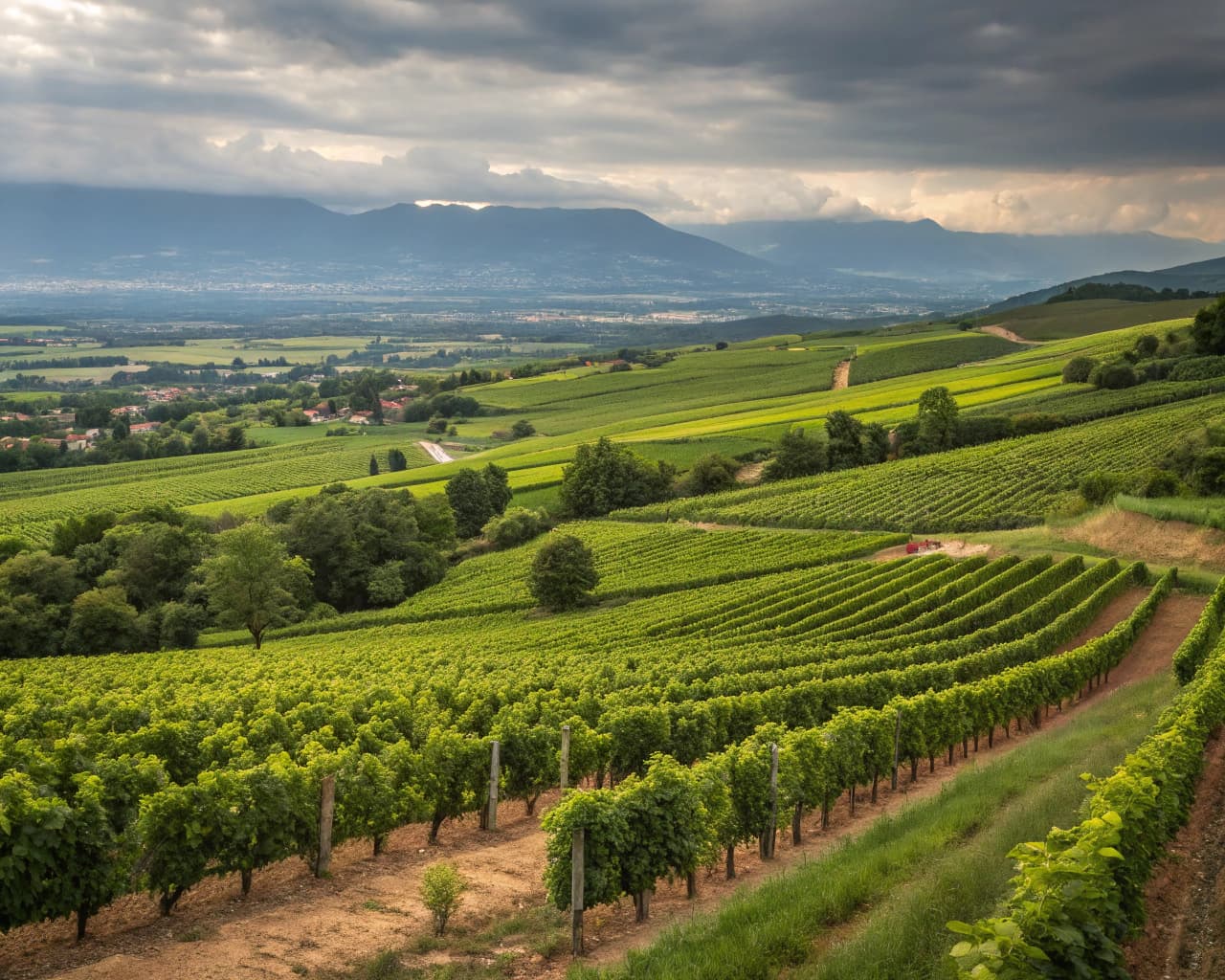 Rhône vineyard landscape