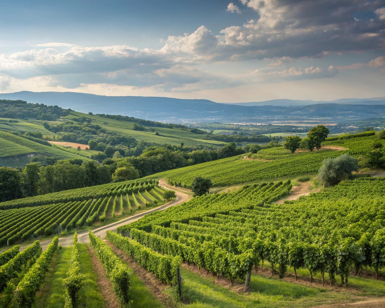 Rhône vineyard landscape