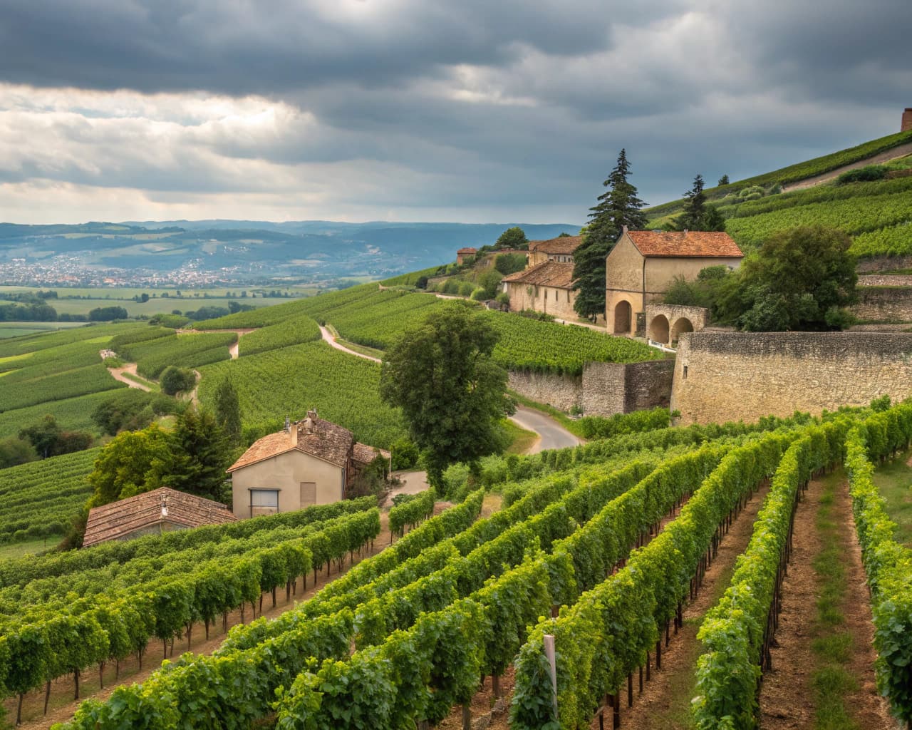 Rhône vineyard landscape