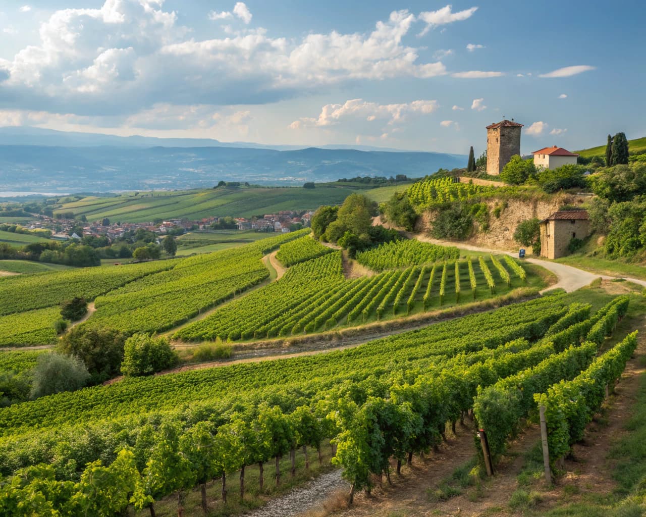 Rhône vineyard landscape