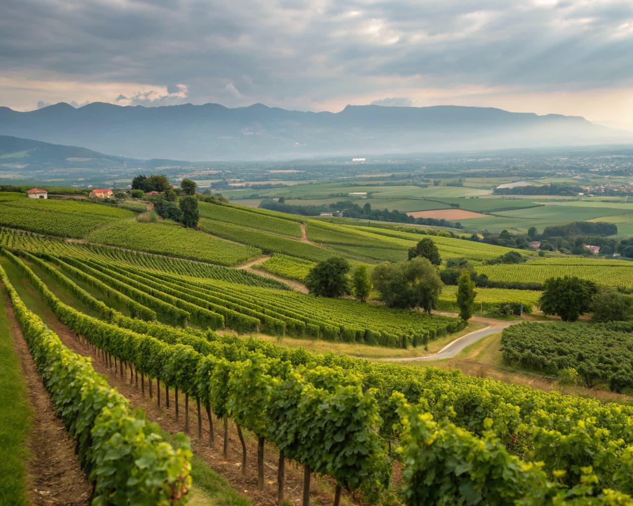 Rhône vineyard landscape