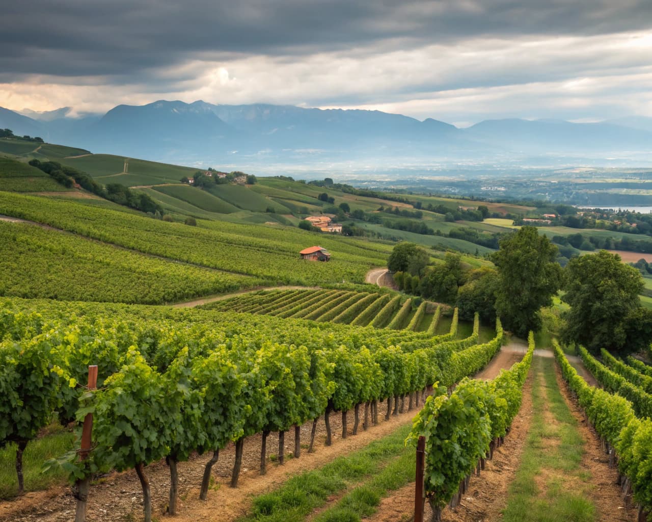 Rhône vineyard landscape