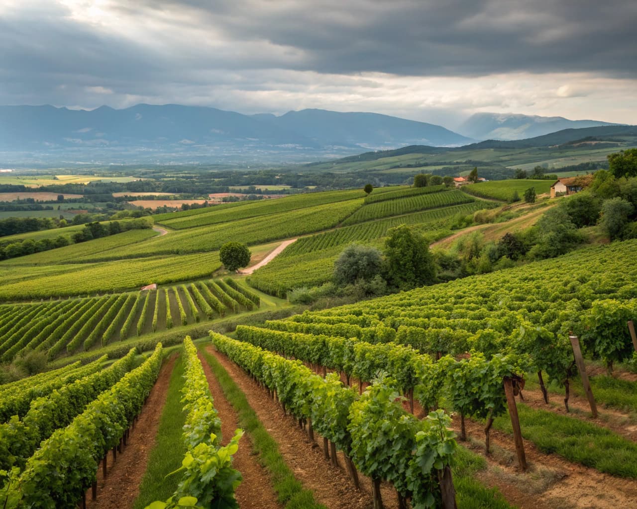 Rhône vineyard landscape