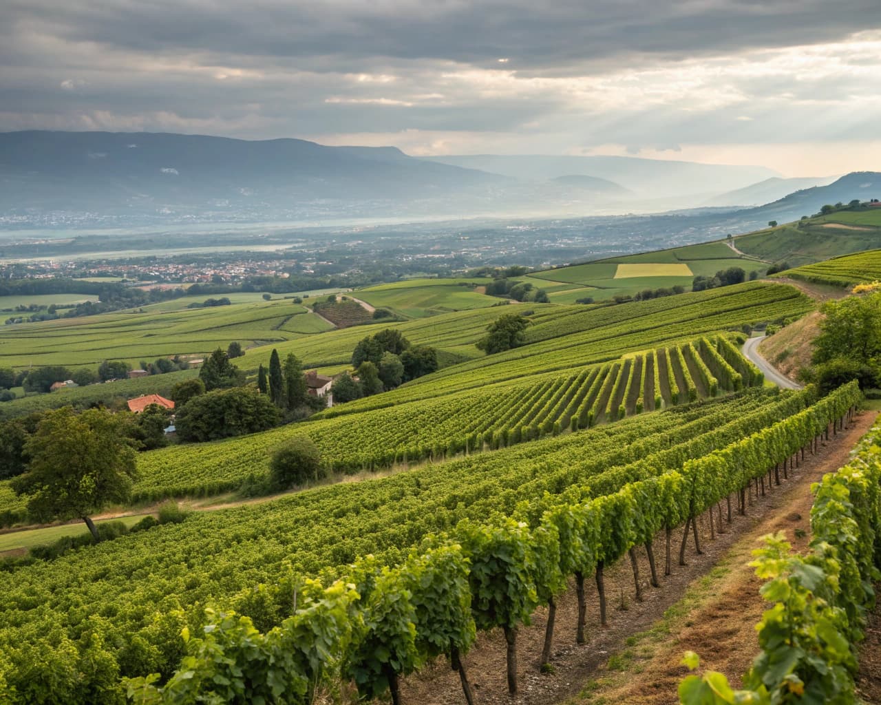 Rhône vineyard landscape