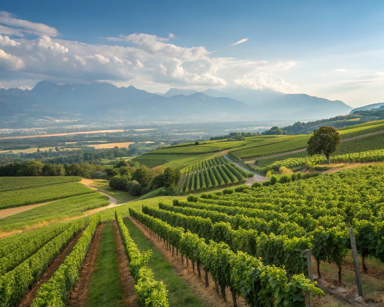 Rhône vineyard landscape