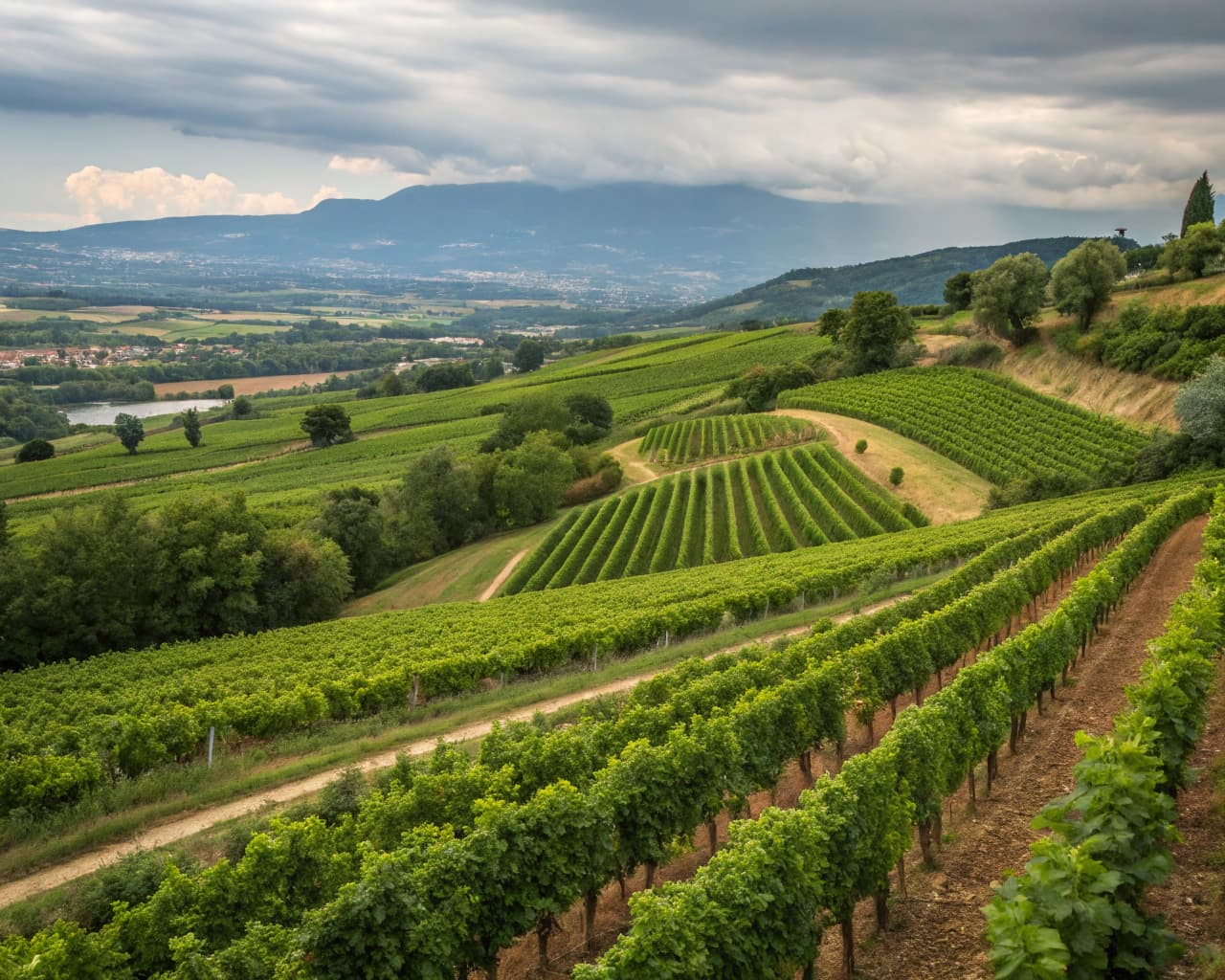 Rhône vineyard landscape