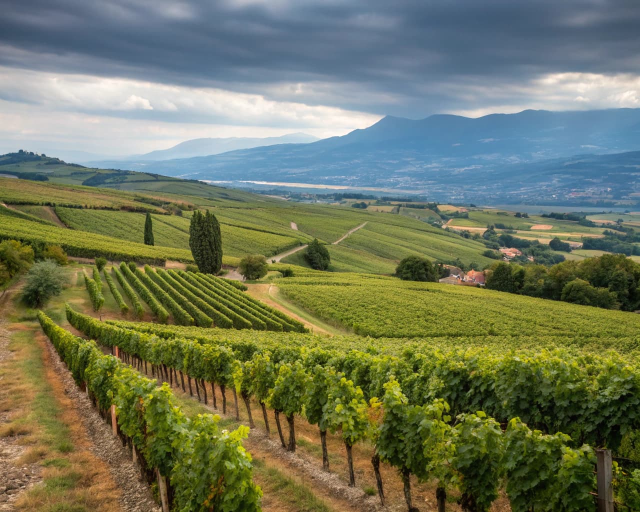 Rhône vineyard landscape