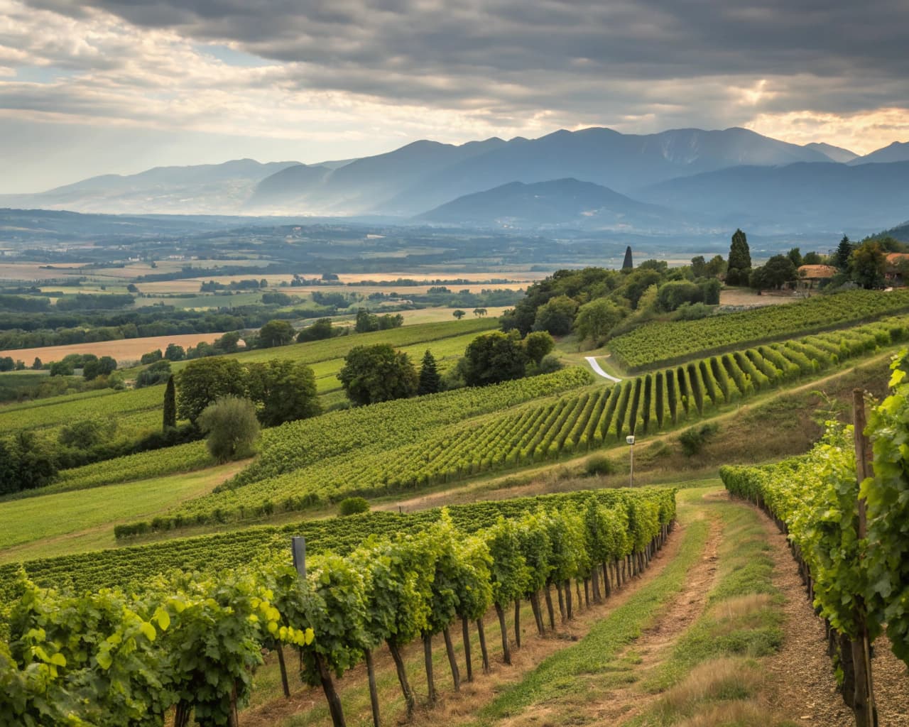 Rhône vineyard landscape