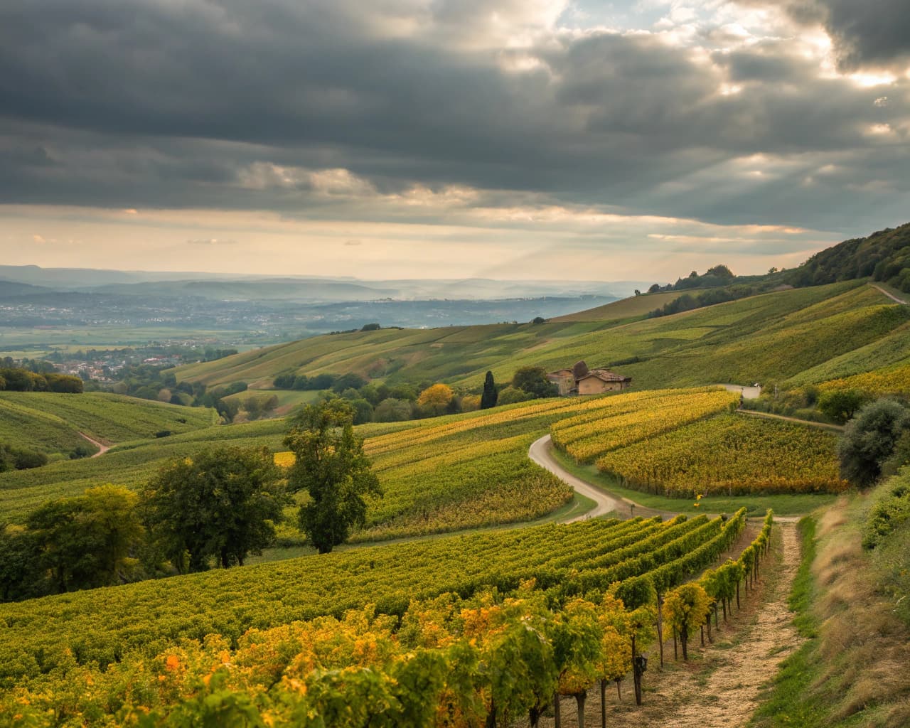 Rhône vineyard landscape