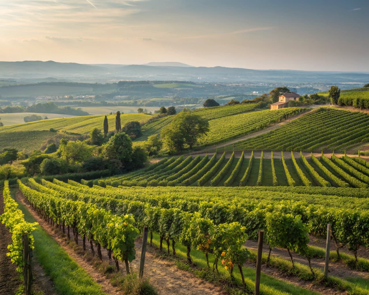 Rhône vineyard landscape