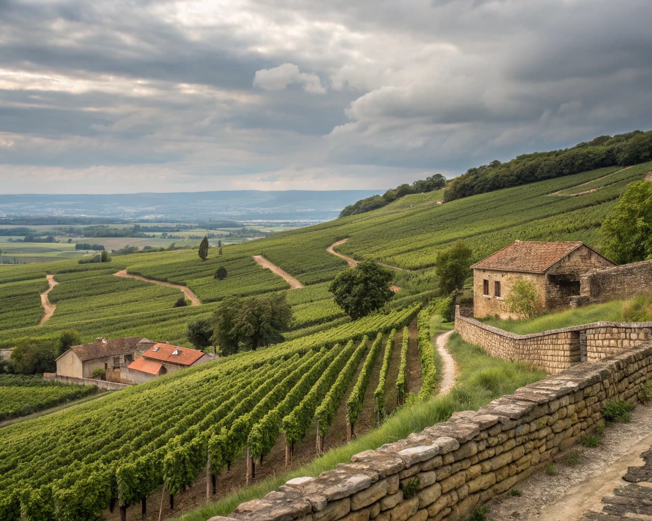 Rhône vineyard landscape