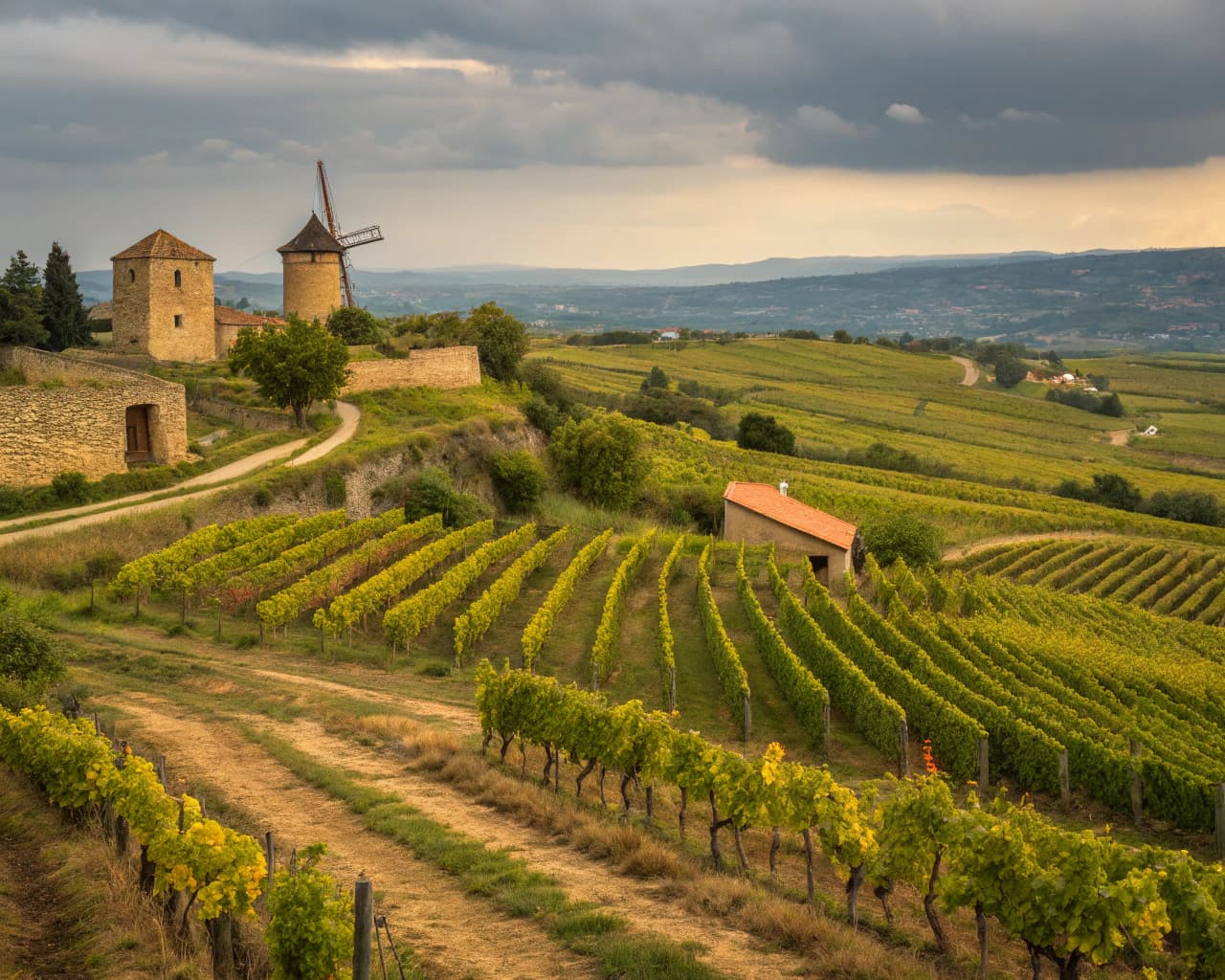 Rhône vineyard landscape