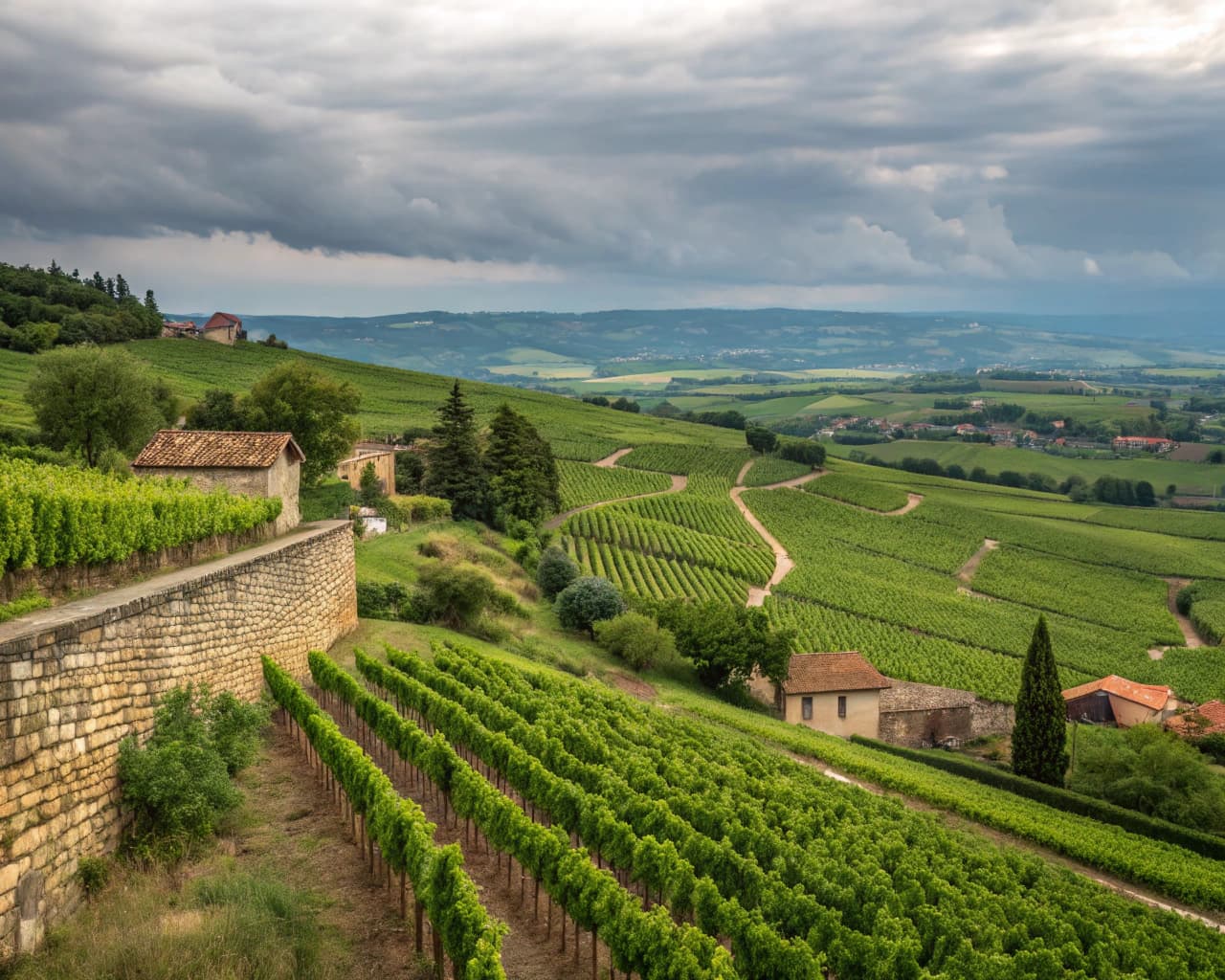 Rhône vineyard landscape