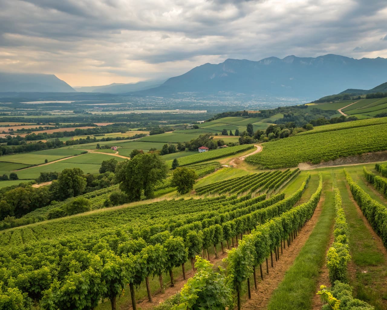 Rhône vineyard landscape