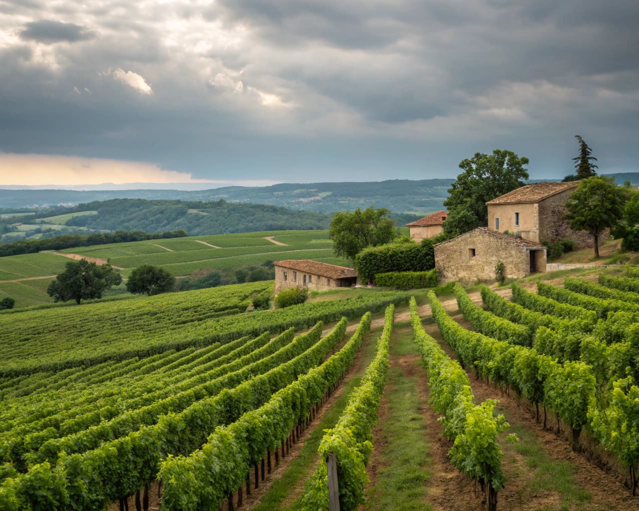 Rhône vineyard landscape