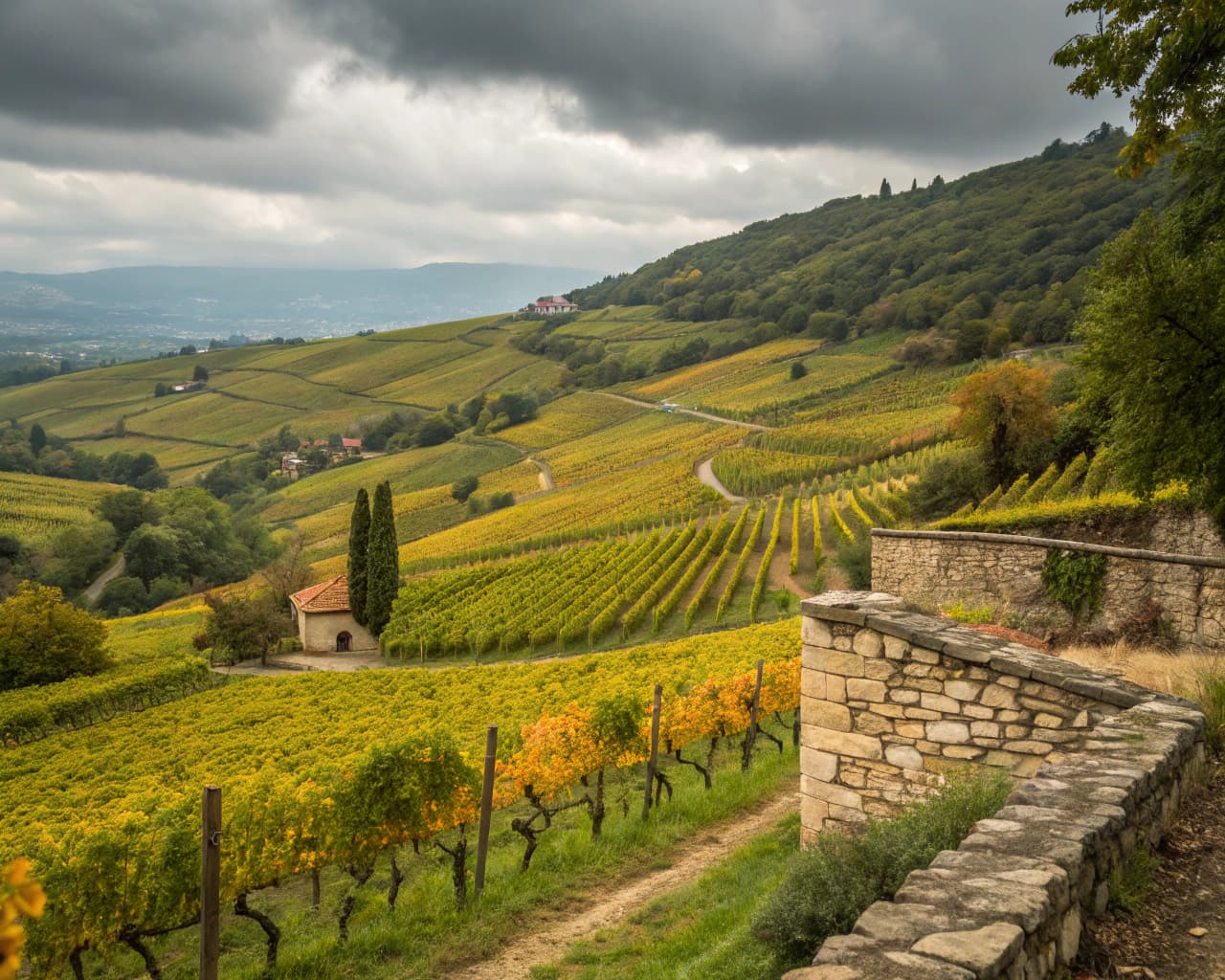 Rhône vineyard landscape