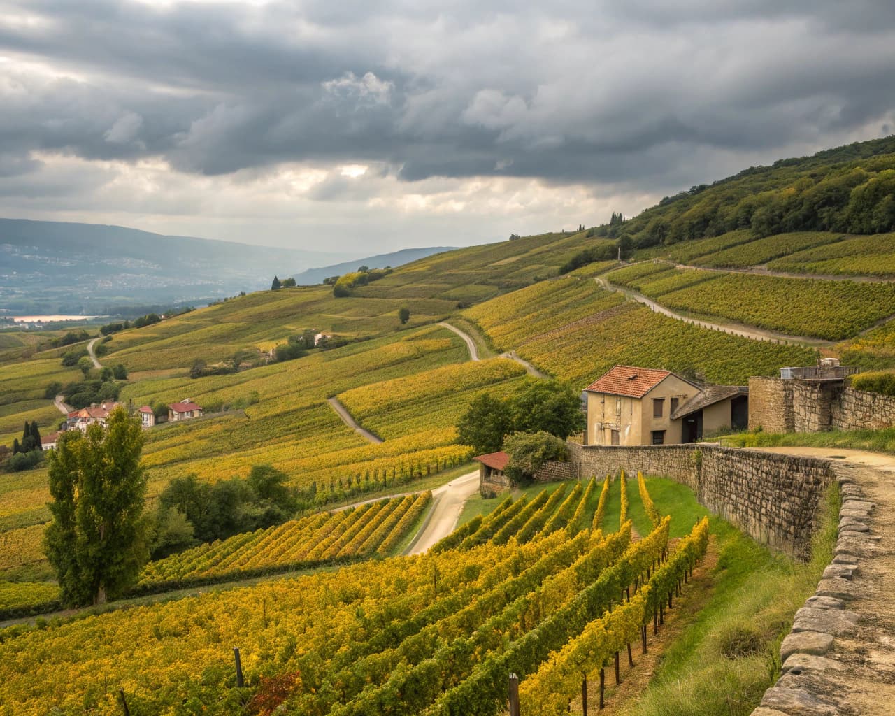 Rhône vineyard landscape