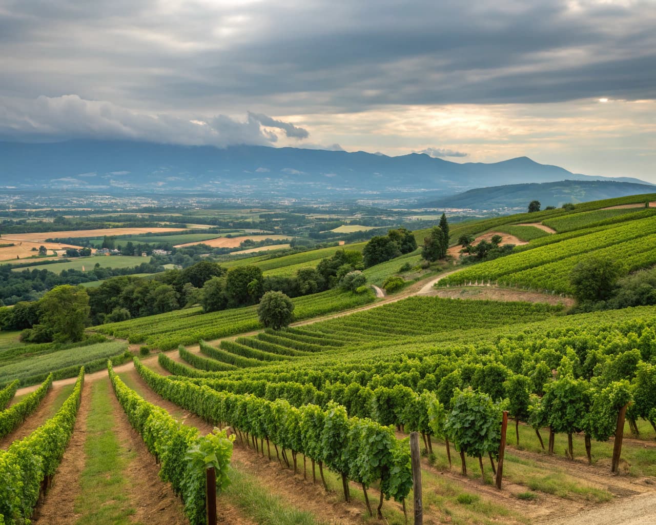 Rhône vineyard landscape