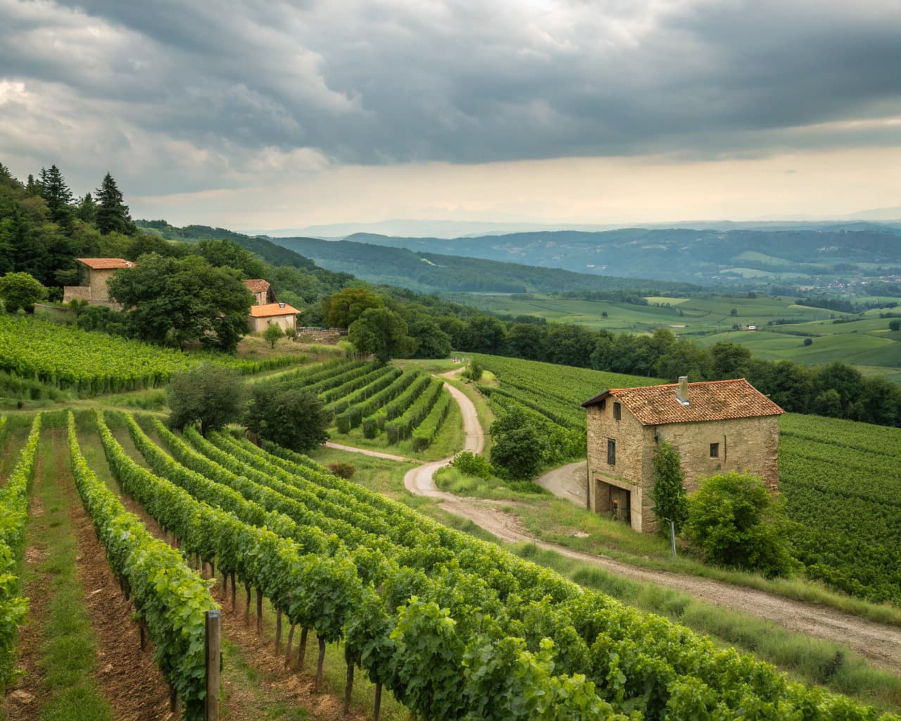 Rhône vineyard landscape