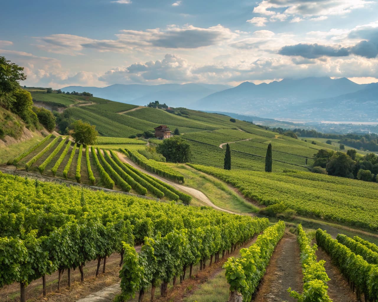 Rhône vineyard landscape