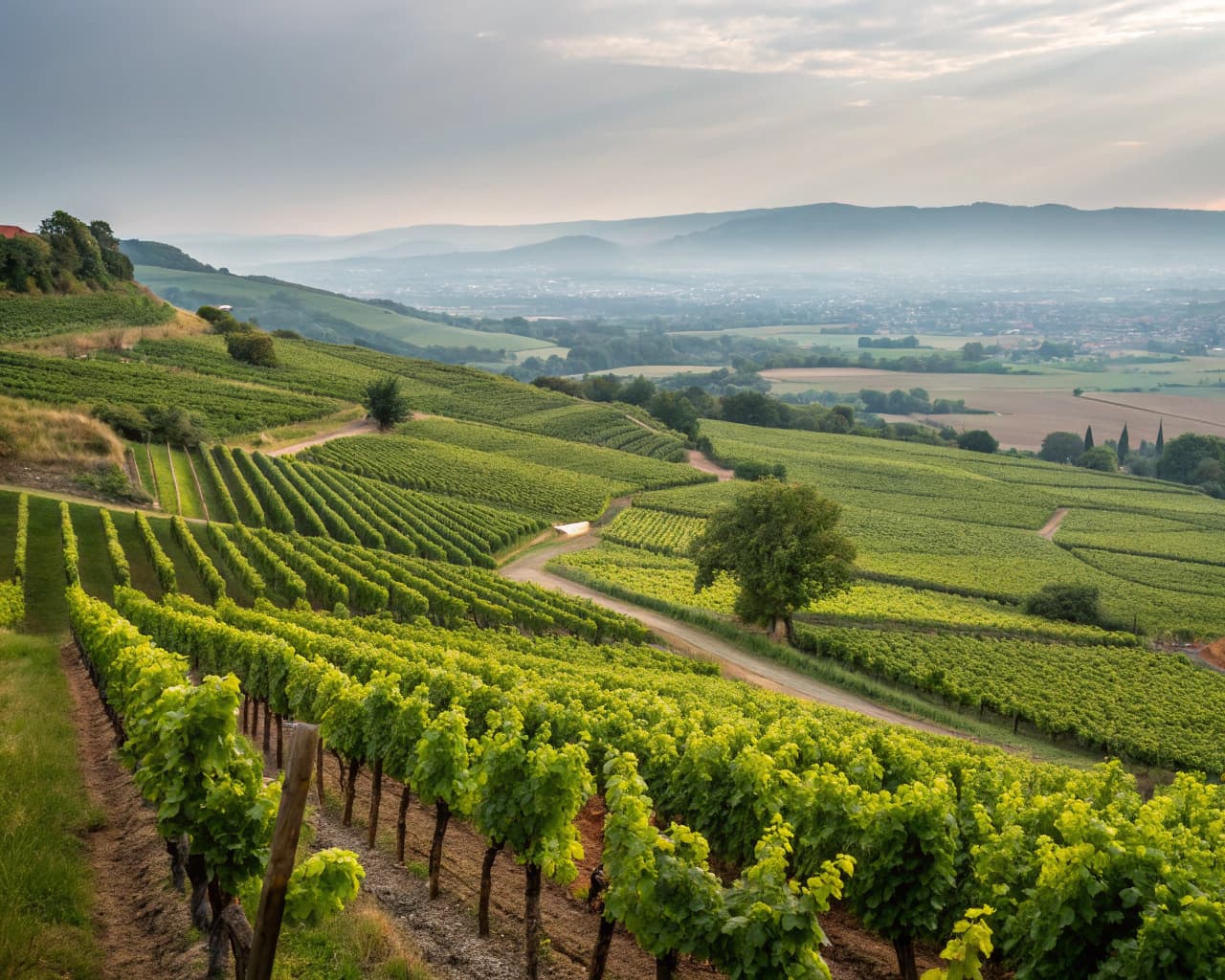 Rhône vineyard landscape