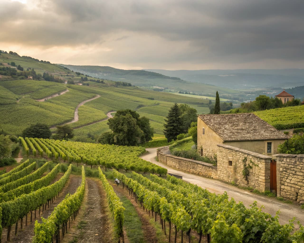 Rhône vineyard landscape