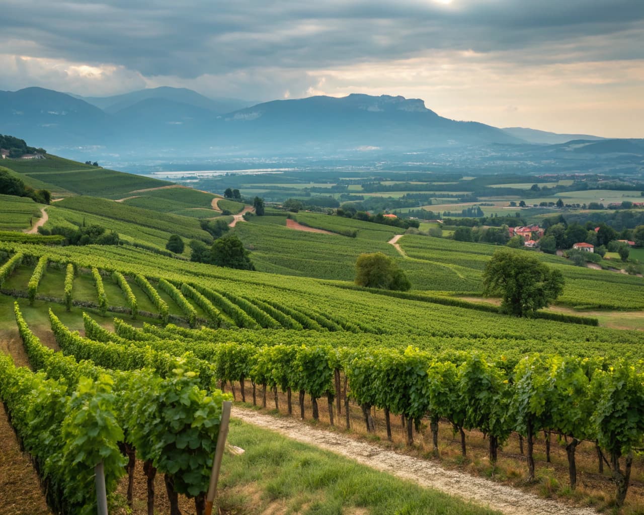 Rhône vineyard landscape