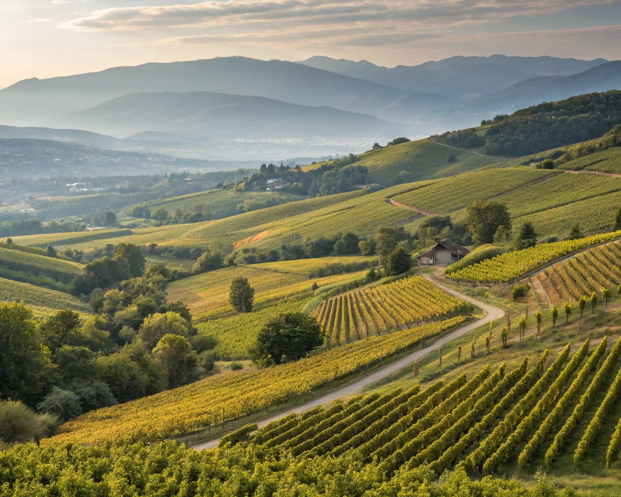 Rhône vineyard landscape