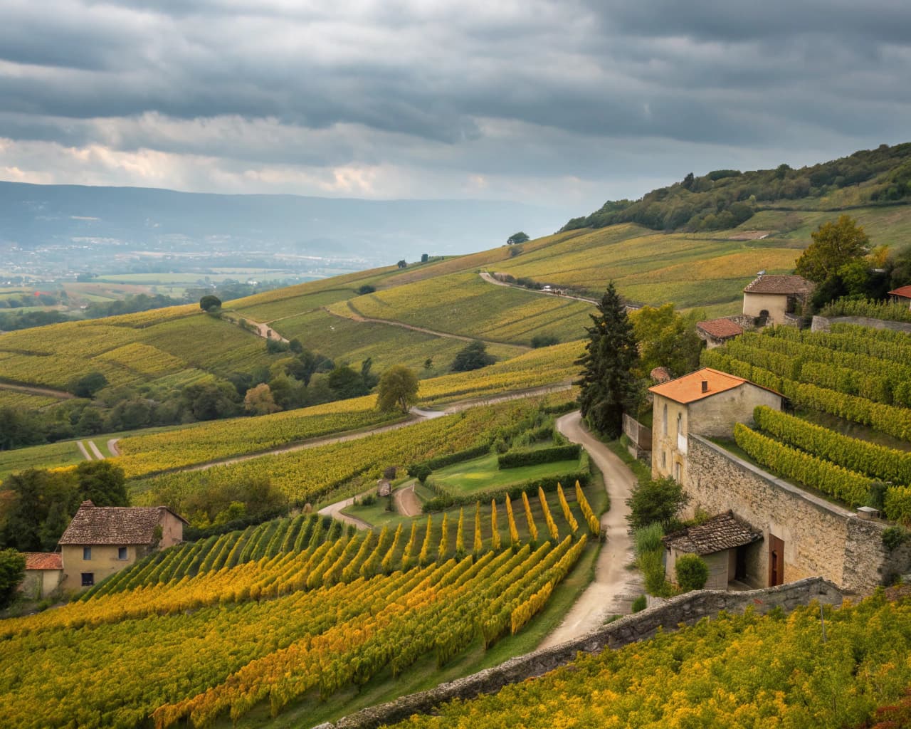 Rhône vineyard landscape